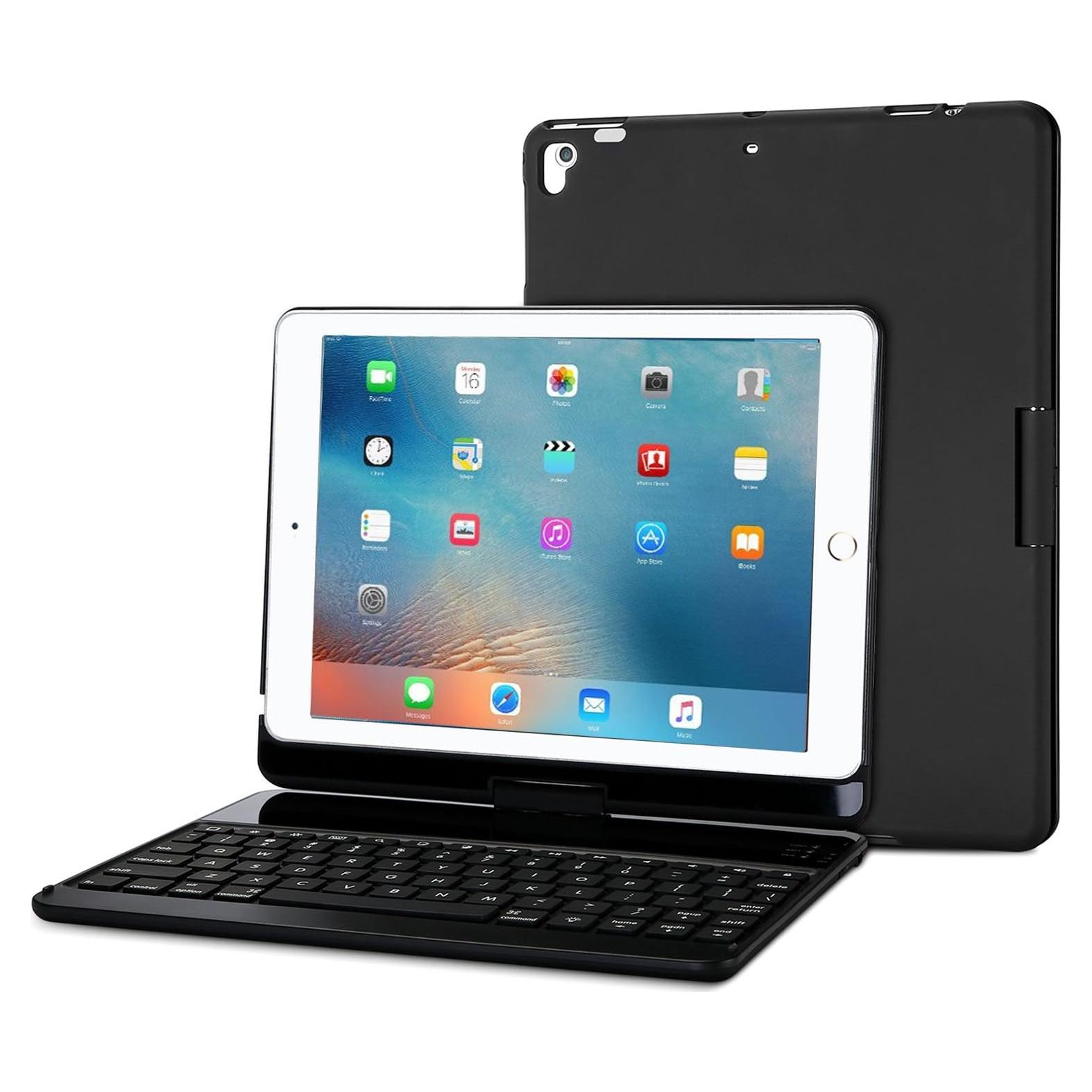 ProCase Funda con Teclado Inalámbrico para iPad 9.7 - Negro