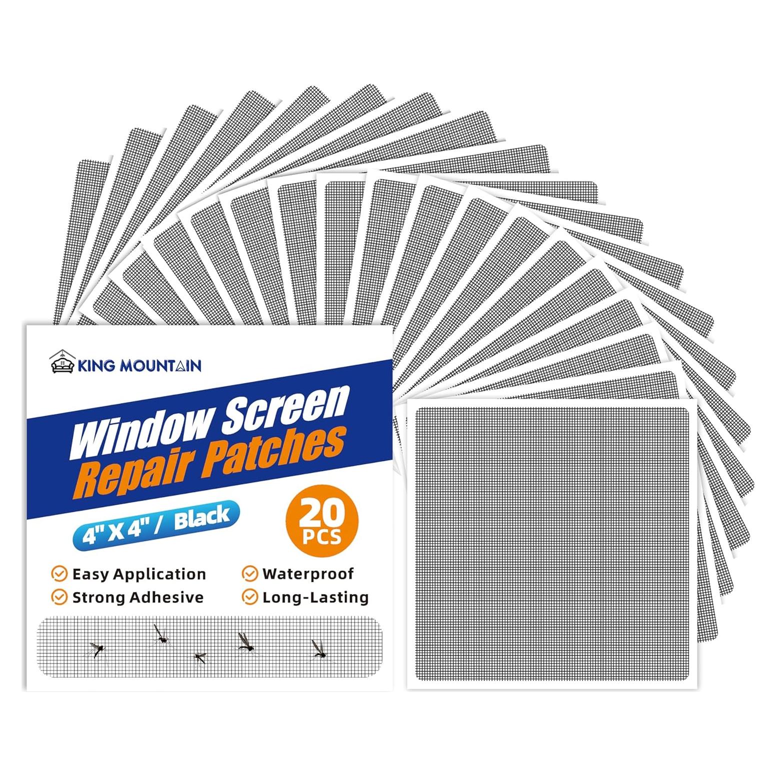 Parches de Reparación de Pantalla KING MOUNTAIN 20 Hojas 10.16 cm