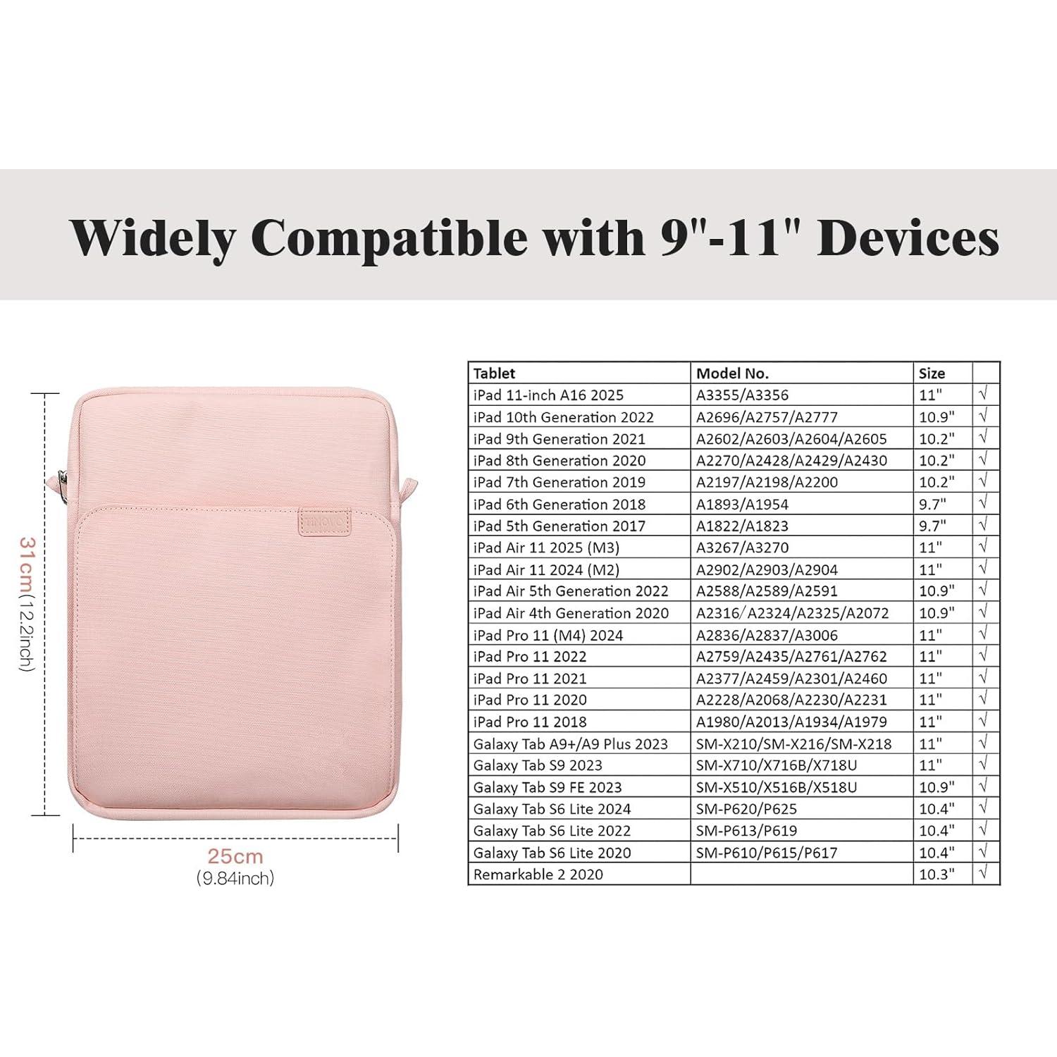 Bolsa de manga TiMOVO para tabletas 9-11" Rosa