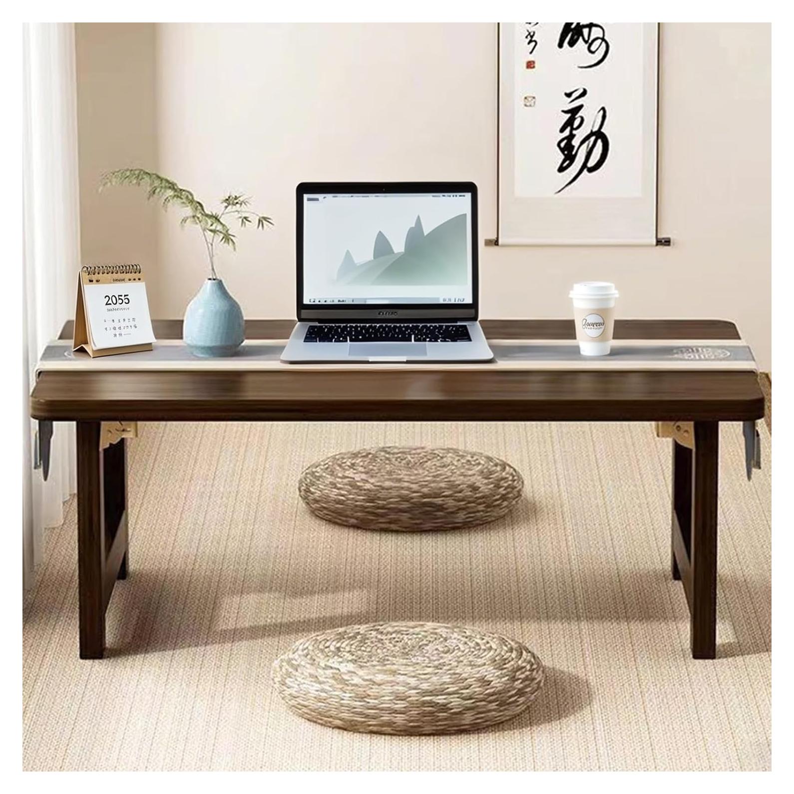 Mesa de Piso Plegable Japonesa YHGSYXL 100x50x35 cm Bambú