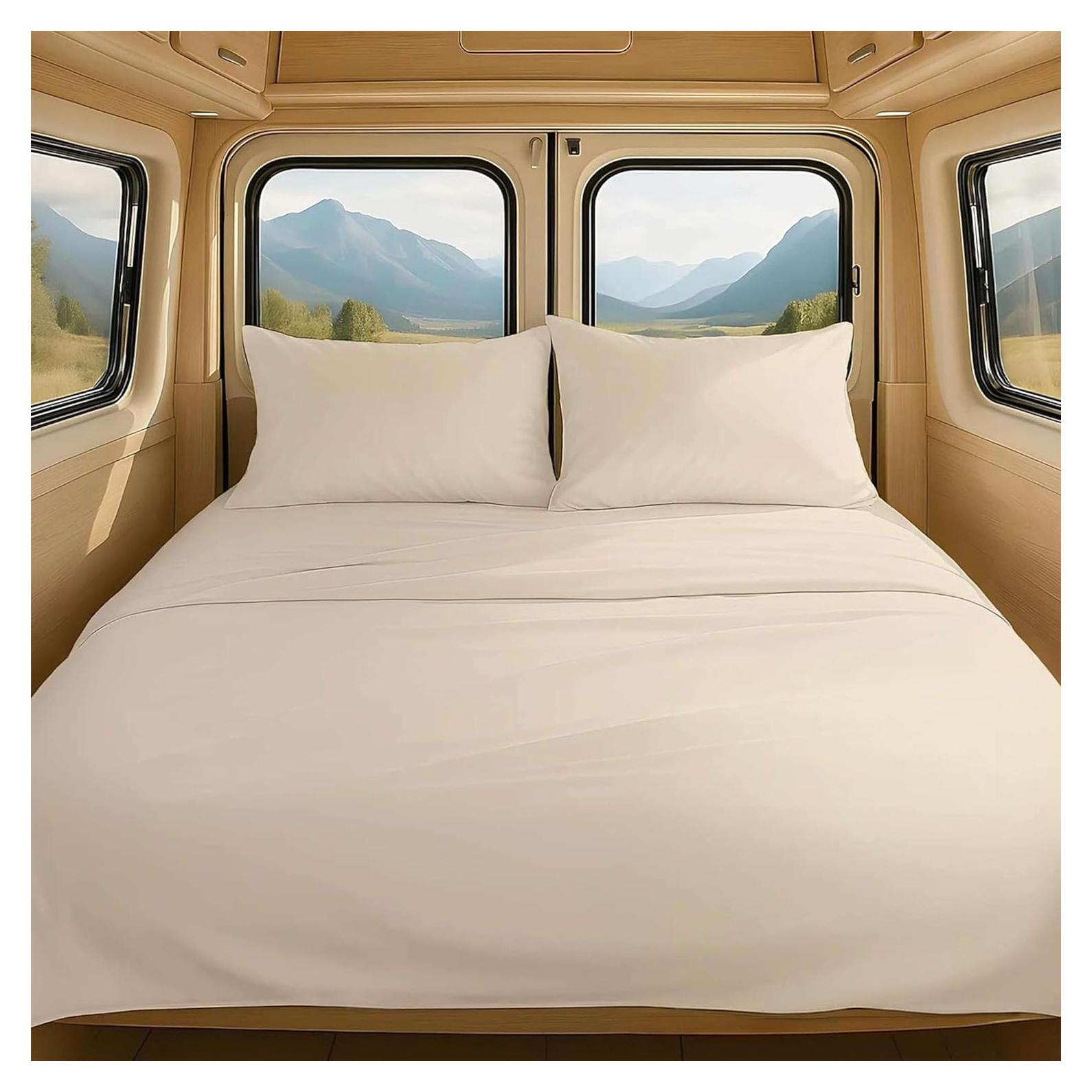 Juego de Sábanas Premium Algodón Egipcio NON Sticky 4 Piezas 60x75