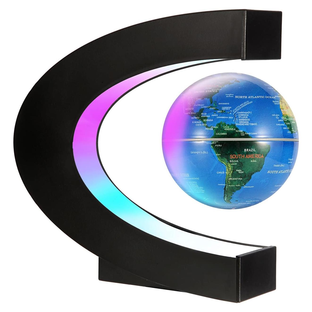 Globo Mapa Mundial Flotante Gresus con LED Decorativo