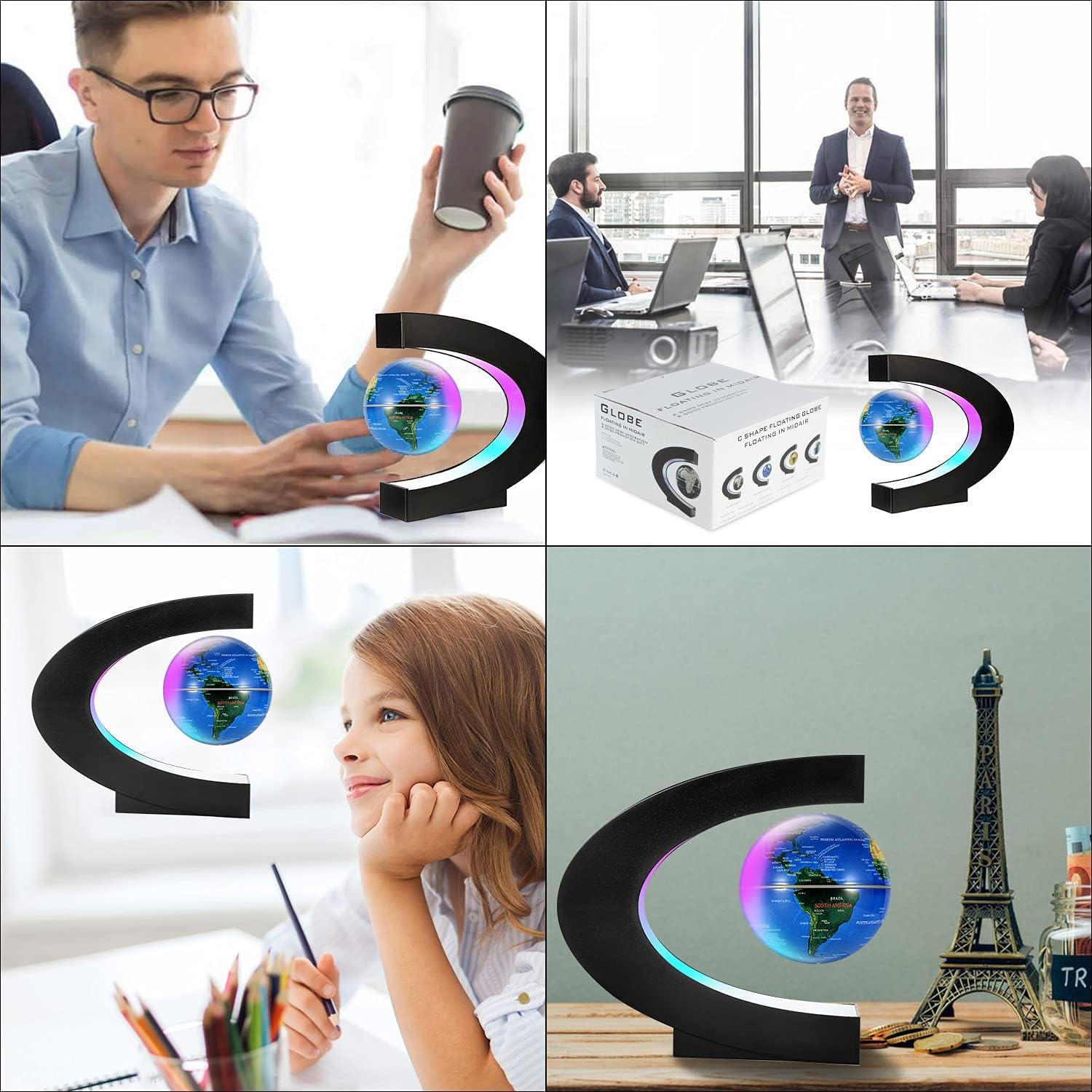 Globo Mapa Mundial Flotante Gresus con LED Decorativo