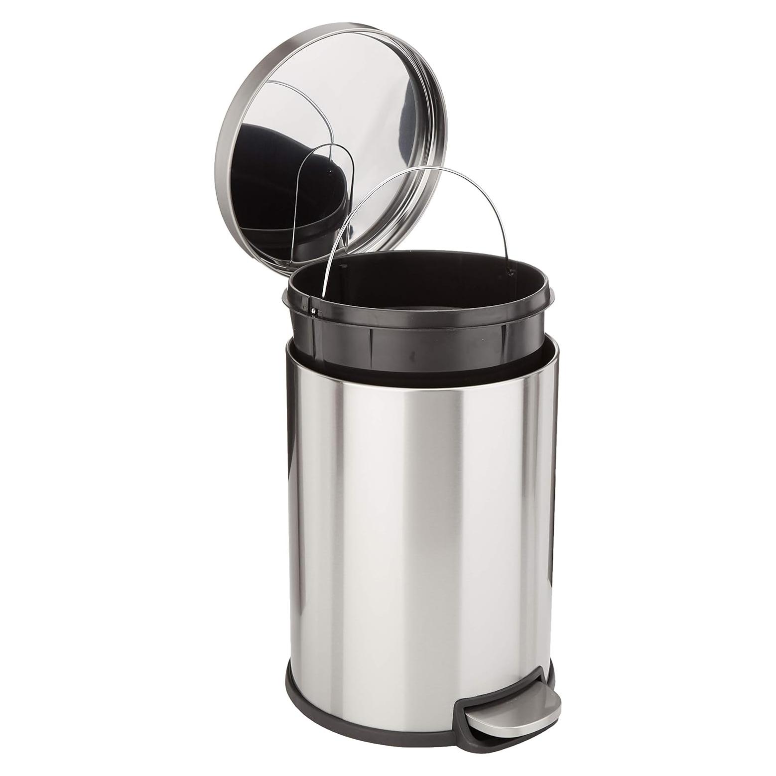 Cubo de Basura 20L Amazon Basics Acero Inoxidable con Pedal