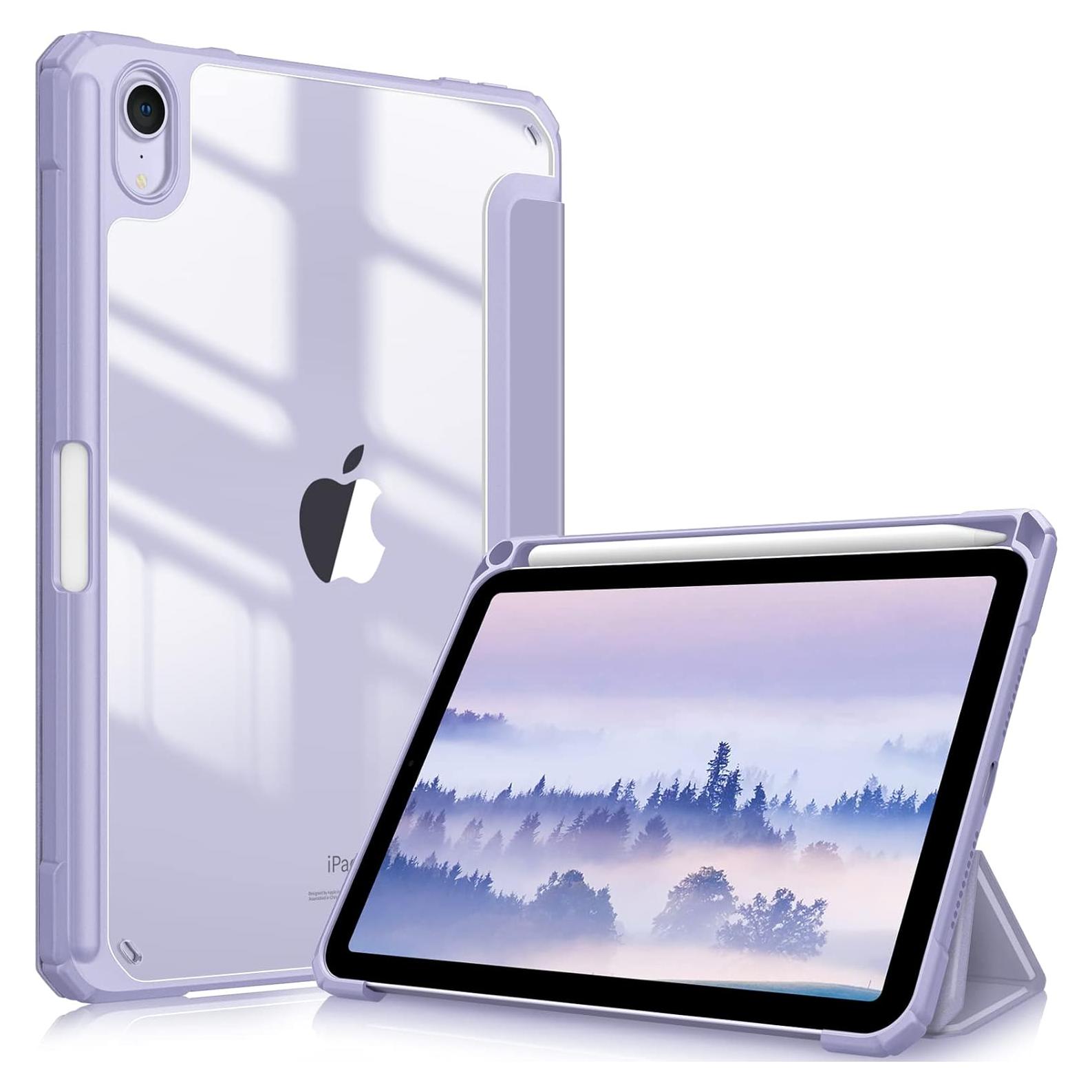 Funda Híbrida Slim FINTIE para iPad Mini 7 y 6 8.3" Lila