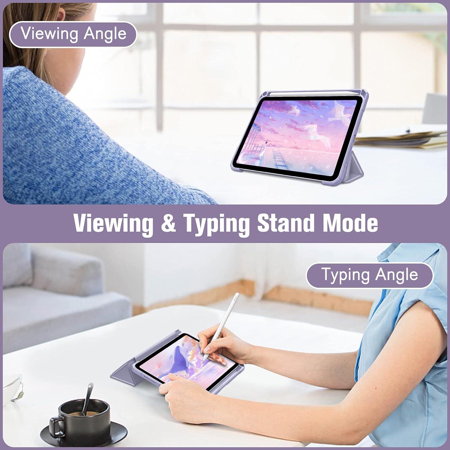 Funda Híbrida Slim FINTIE para iPad Mini 7 y 6 8.3" Lila