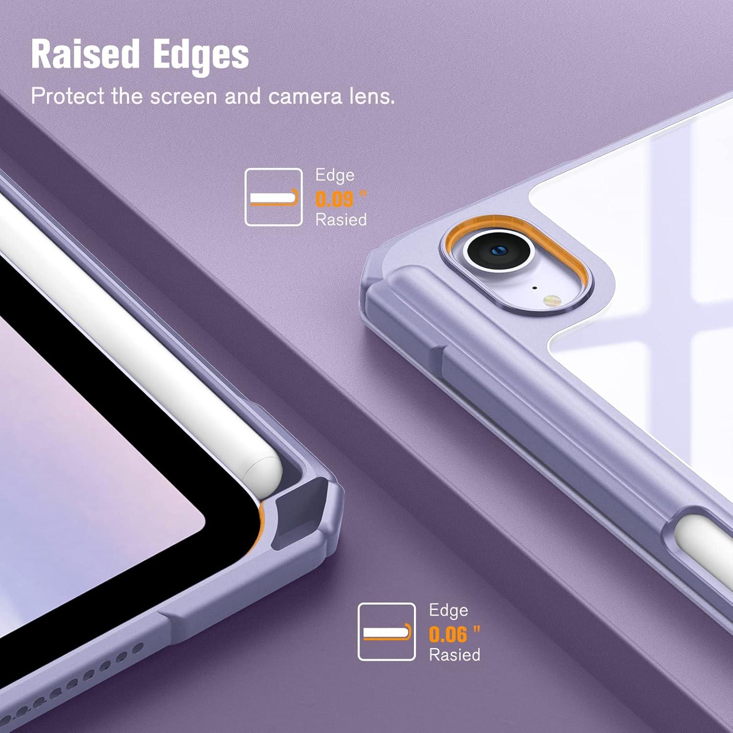 Funda Híbrida Slim FINTIE para iPad Mini 7 y 6 8.3" Lila