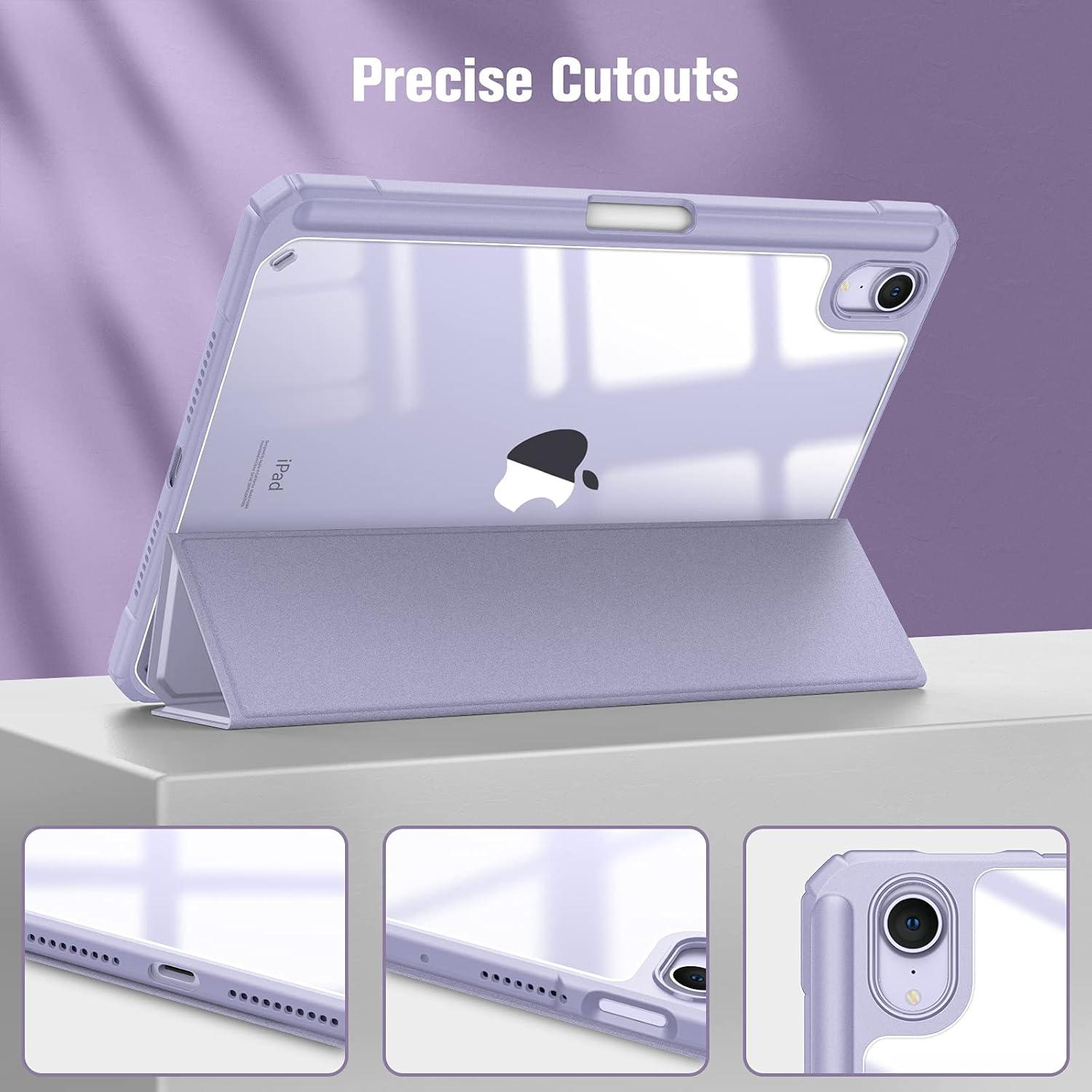 Funda Híbrida Slim FINTIE para iPad Mini 7 y 6 8.3" Lila