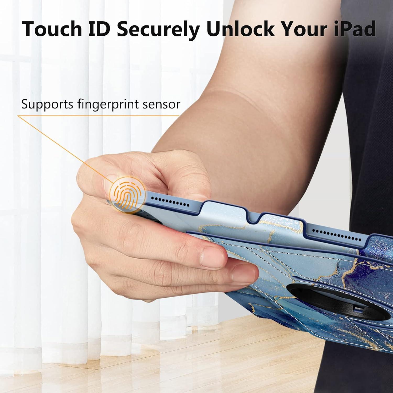 Funda Rotativa Fintie para iPad 11" y 10.9" - Mármol Oceánico