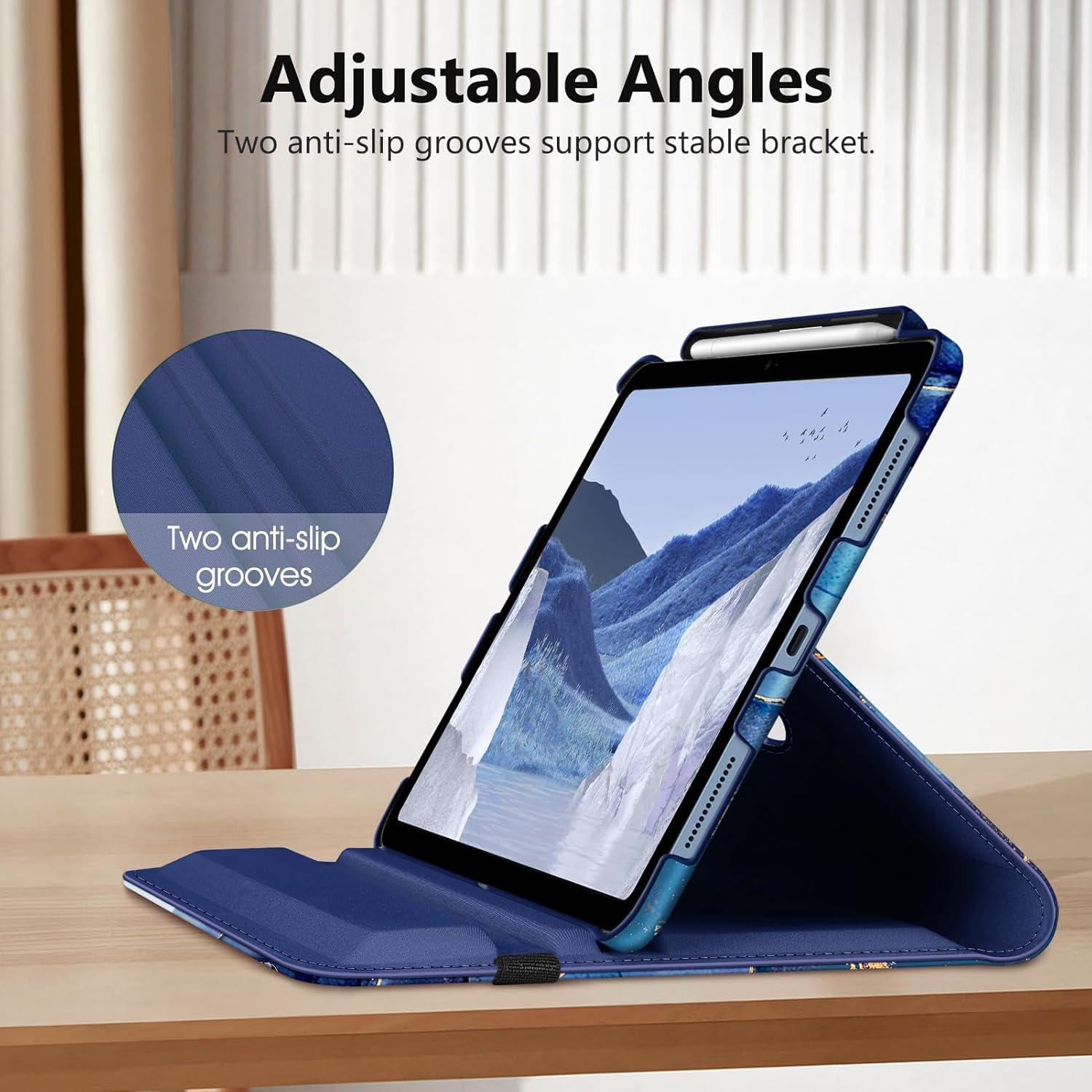 Funda Rotativa Fintie para iPad 11" y 10.9" - Mármol Oceánico
