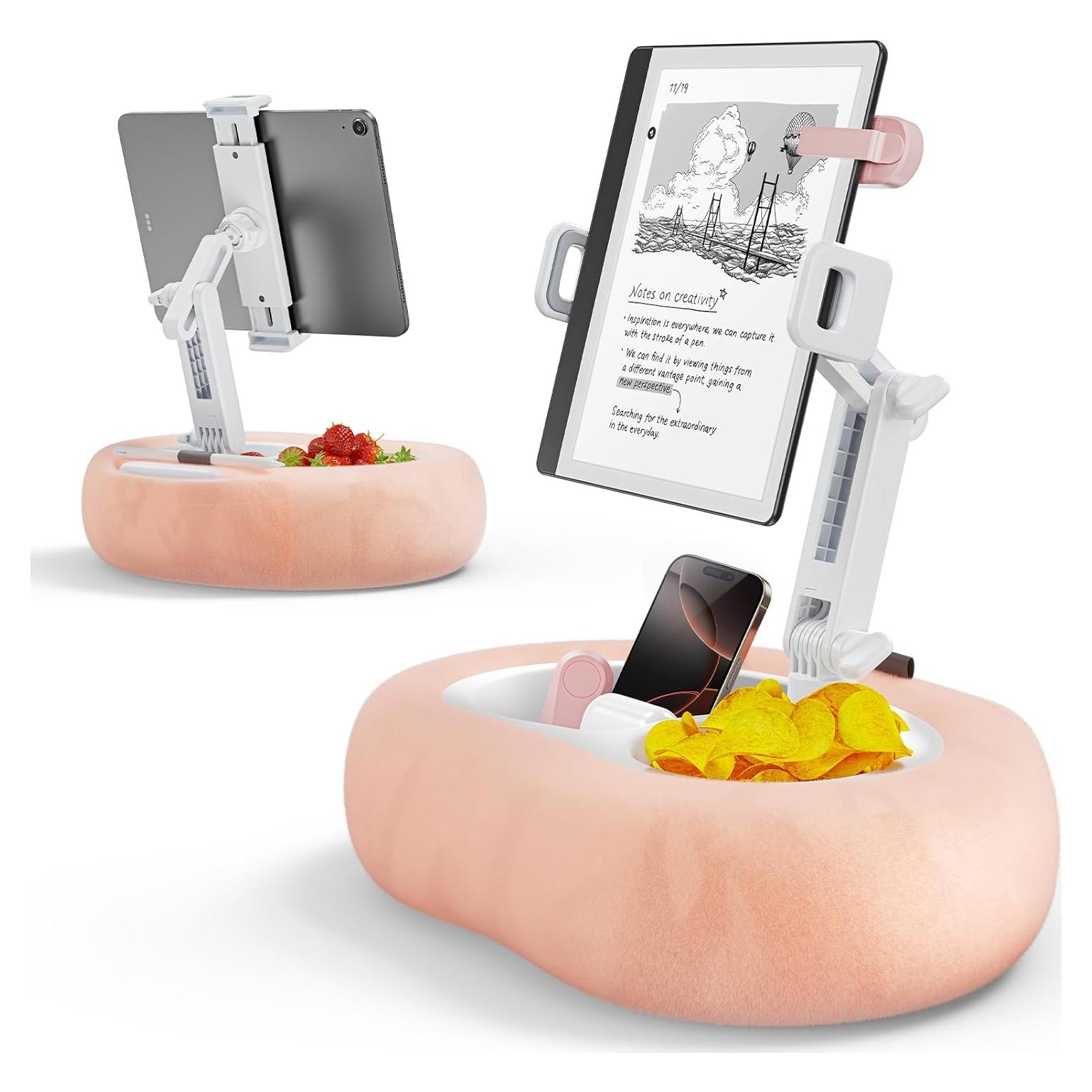 Soporte de almohada TAZENI para tablet y Kindle rosa