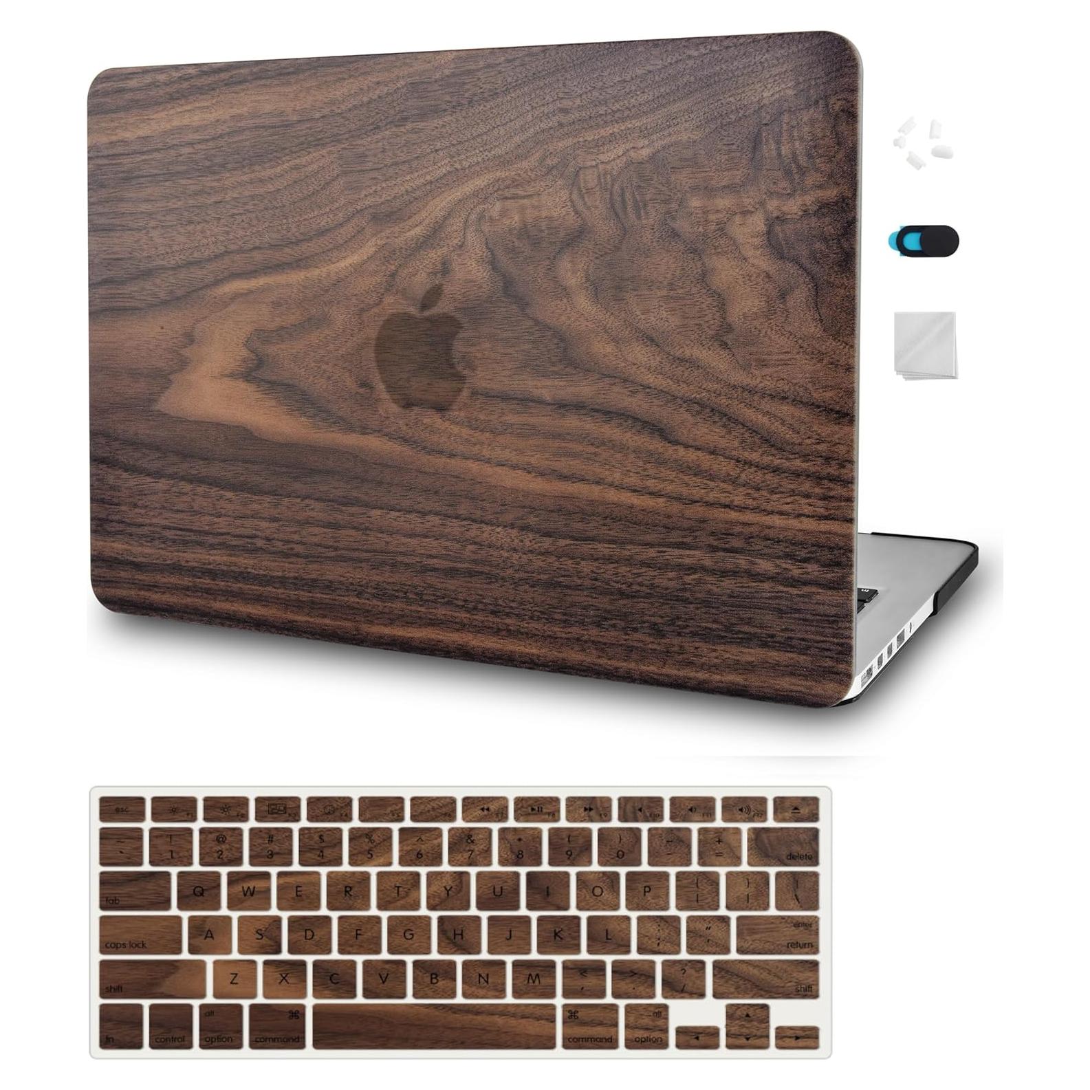 Funda KECC para MacBook Air 13.6" Madera de Nogal 2022-2025