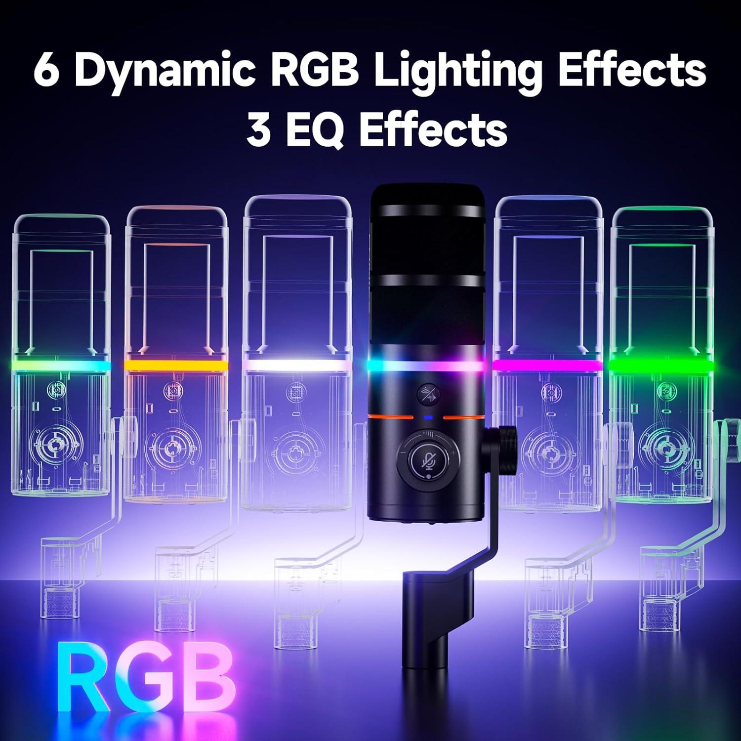 Micrófono Gaming Comica D10 Pro XLR/USB-C con Soporte