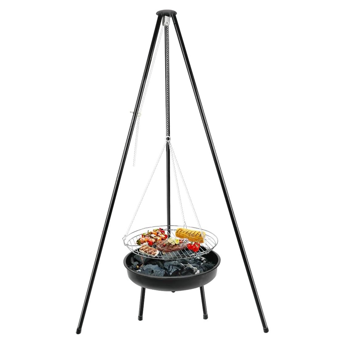 Parrilla de trípode ajustable gzcmxh para acampar - 2.99 kg