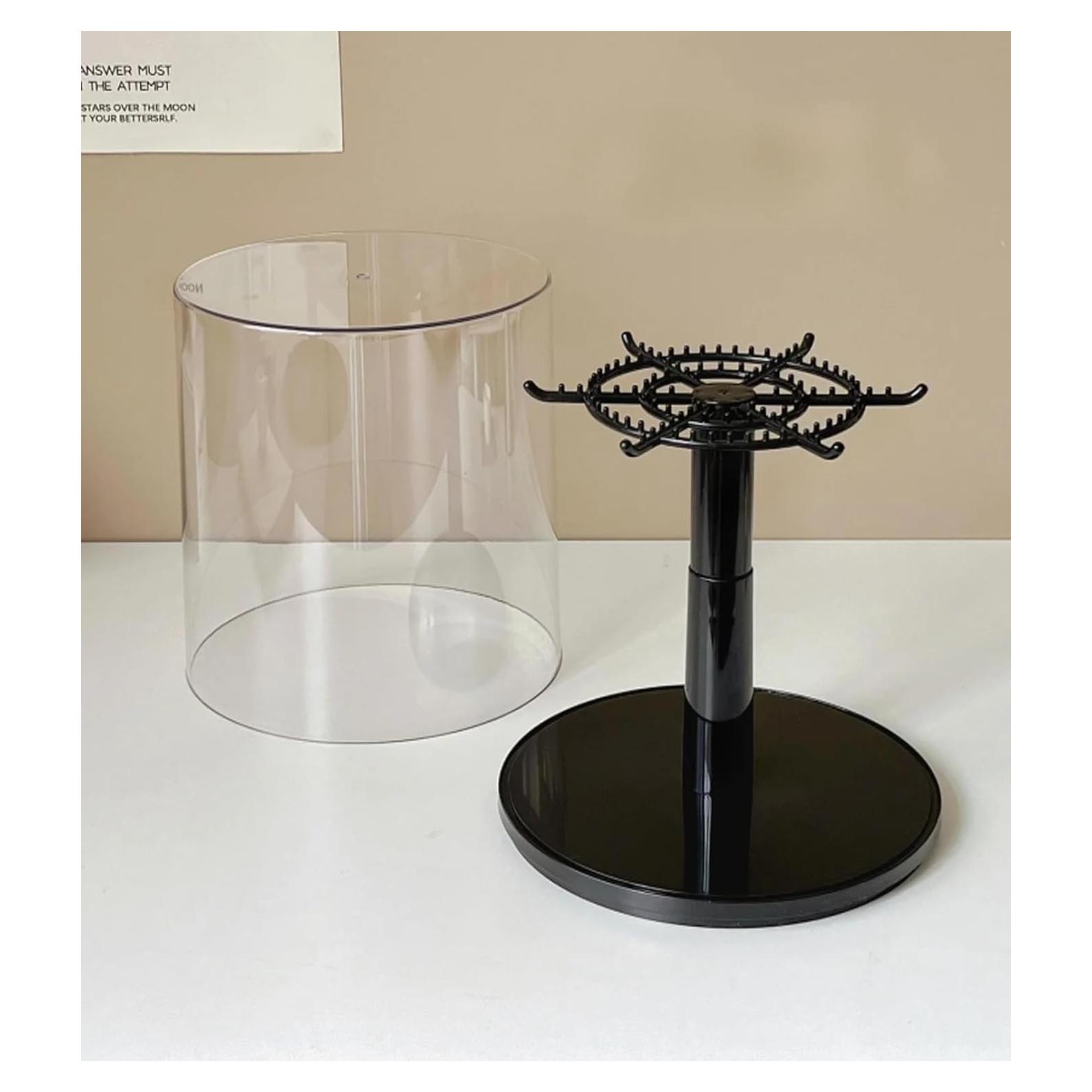 Caja de Exhibición Rotativa Transparente Genérico 25.7cm Negro