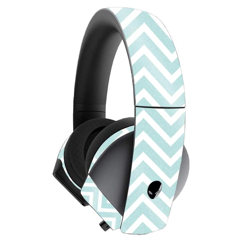Piel Brillante MightySkins para Auriculares Alienware 7.1 - Chevron Aqua