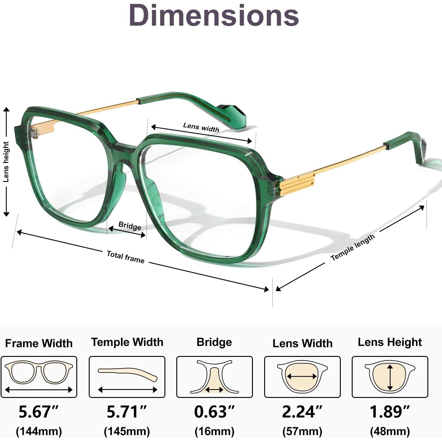 Gafas Bloqueo Luz Azul VISOONE Ryan Cuadradas TR90 Verde Albahaca