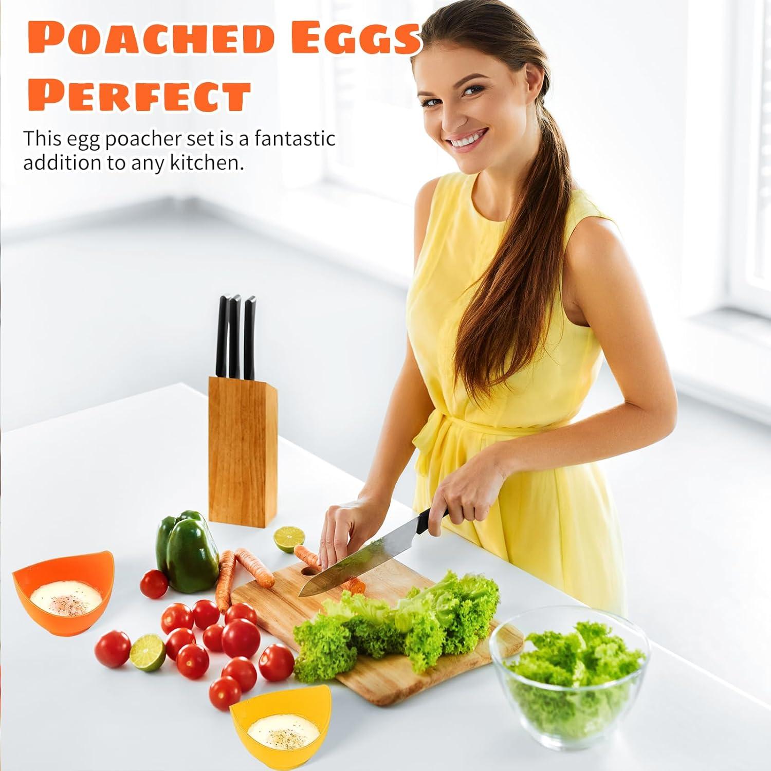 Escalfador de Huevos de Silicona LTWQLing - 4 Tazas Antiadherentes