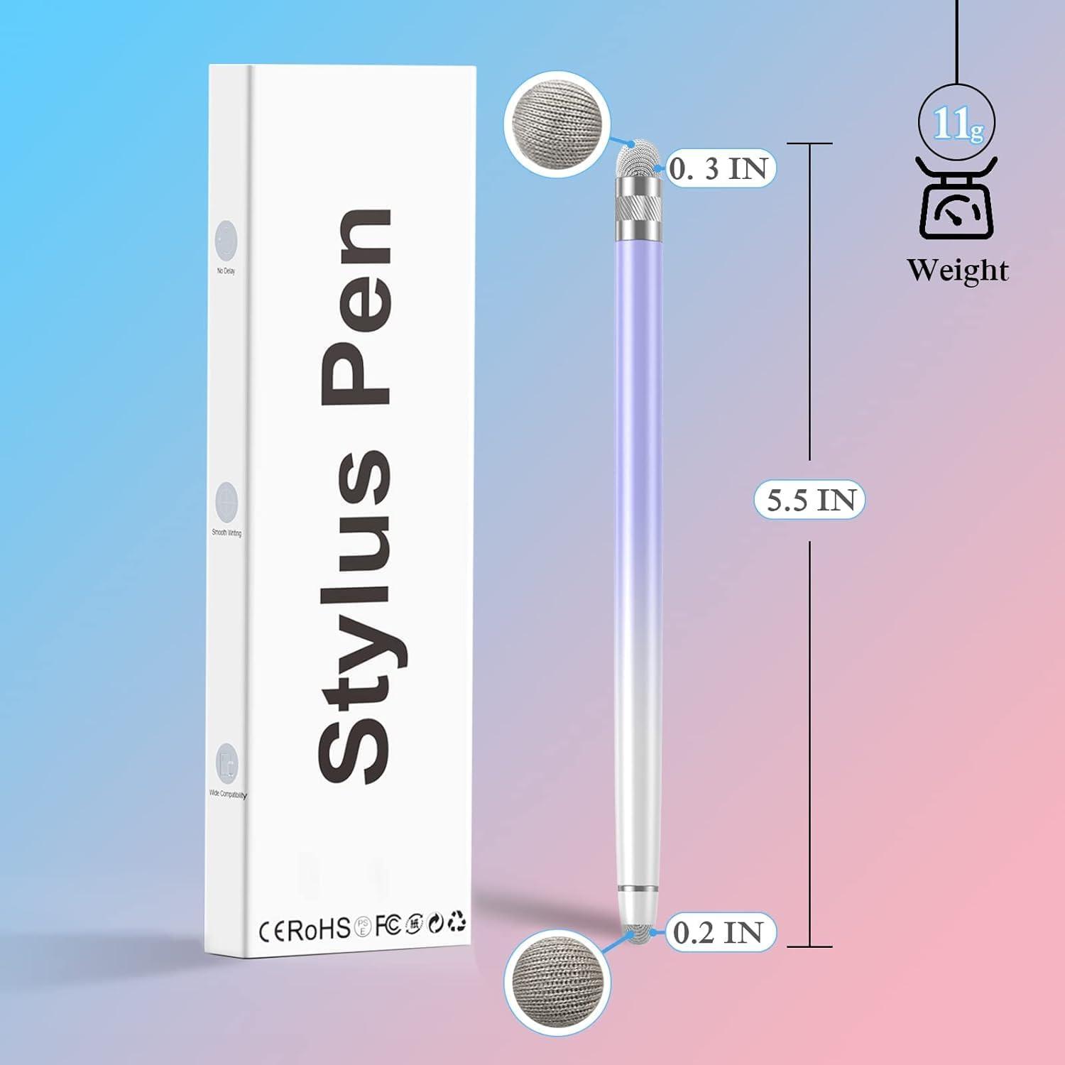 2 Lápices Stylus Bopomofo para Pantallas Táctiles - Blanco Rosa/Púrpura