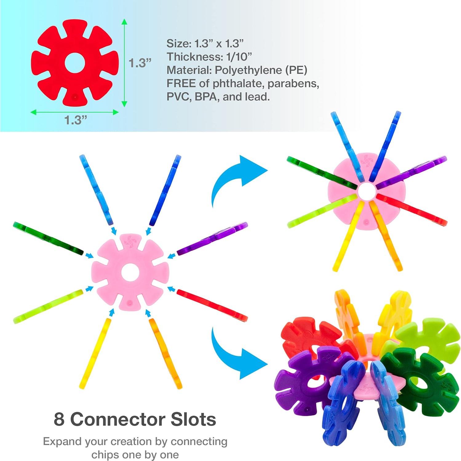 PicassoTiles 550 Piezas Bloques de Construcción Interconectables