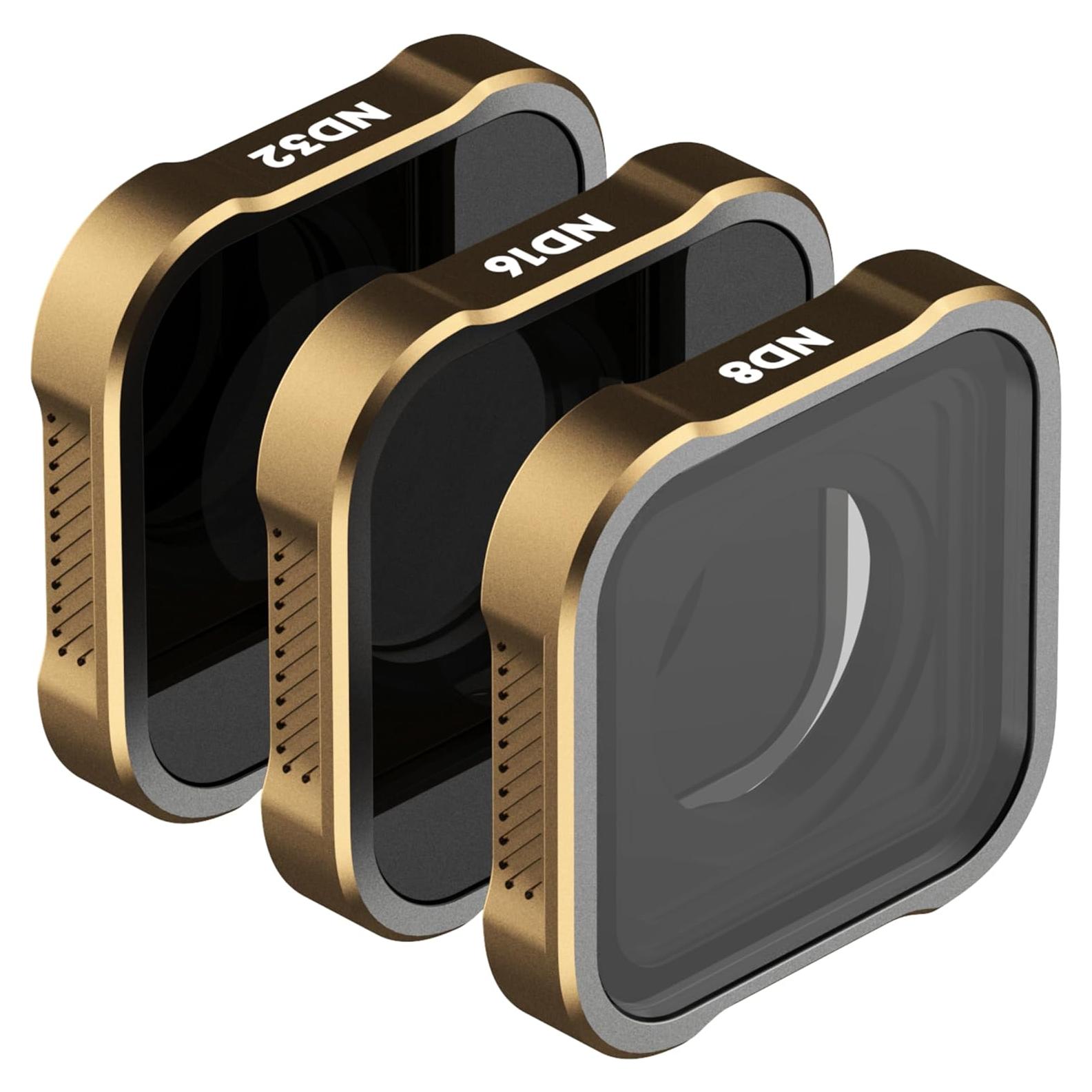 Filtros de Densidad Neutra PolarPro para GoPro Hero 9-13 - Kit 3 Piezas ND8, ND16, ND32