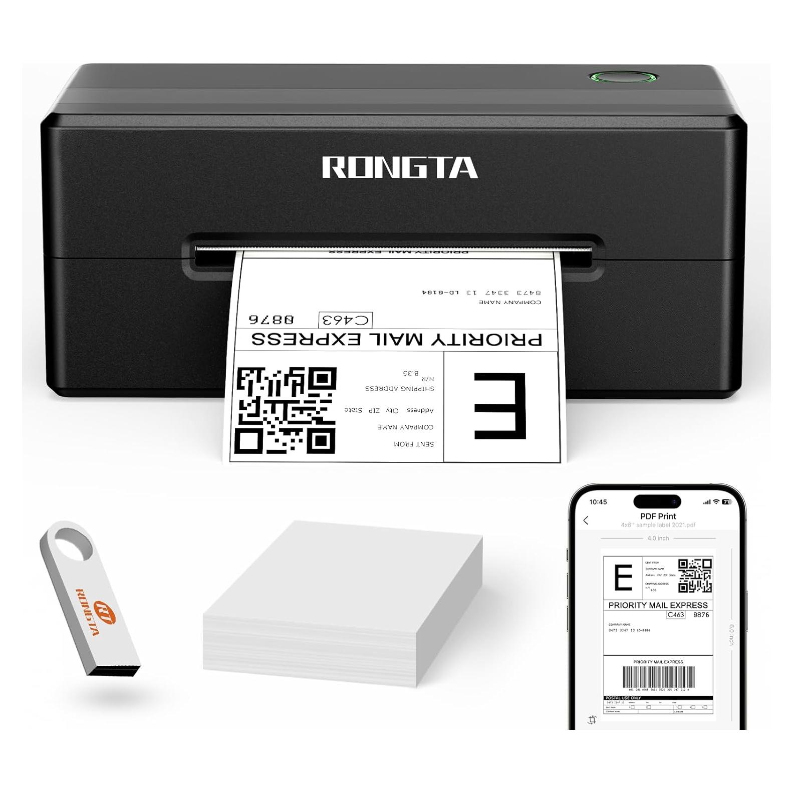 Impresora Térmica de Etiquetas Rongta 4x6 Inalámbrica Bluetooth