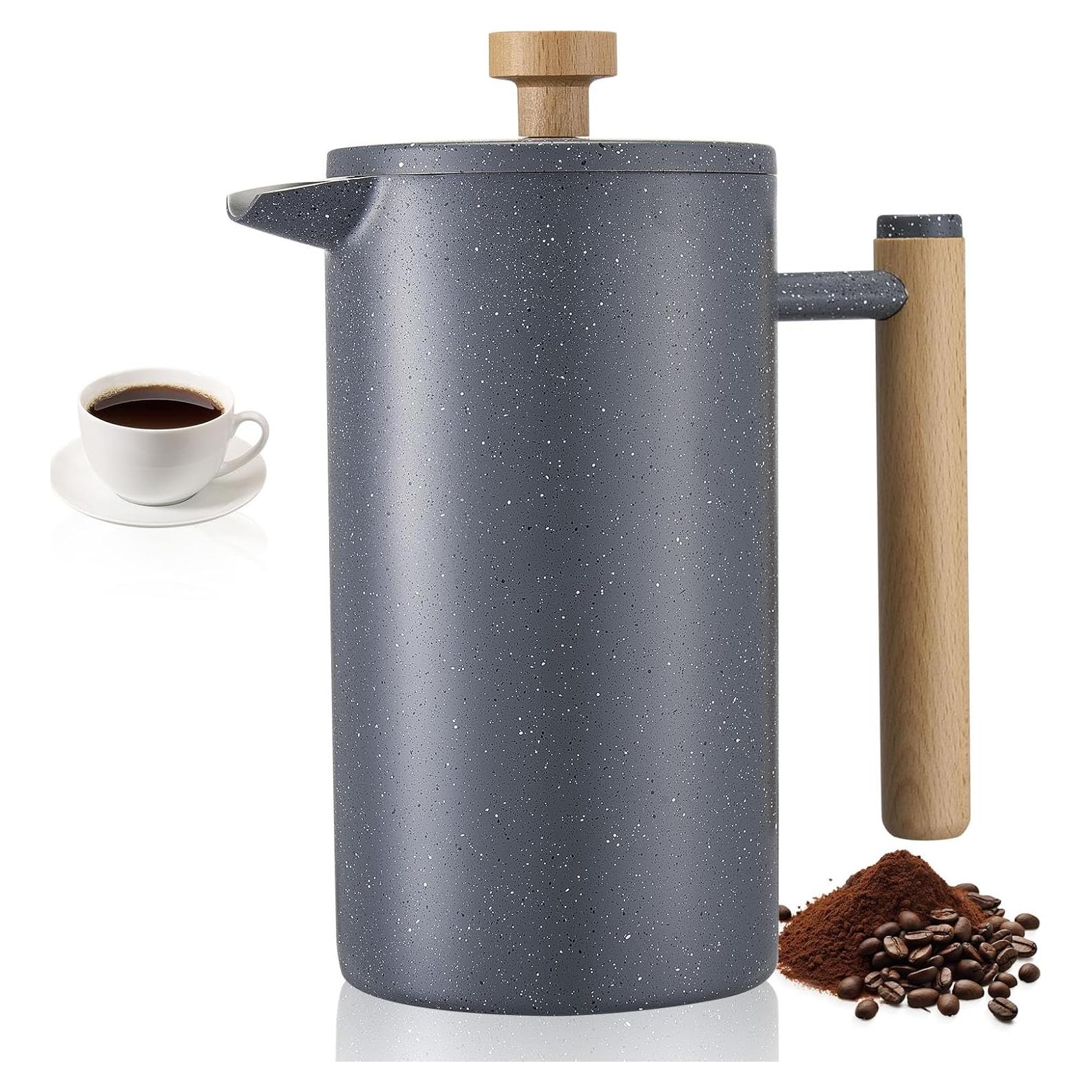 Cafetera Prensa Francesa VEVOR 1L Acero Inoxidable Doble Pared