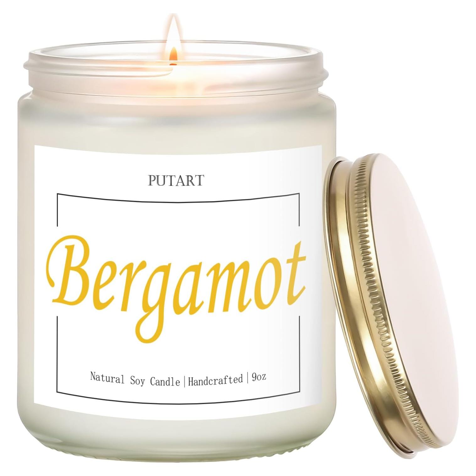 Vela Aromática de Cera de Soja Putart Bergamota y Té Verde 408g