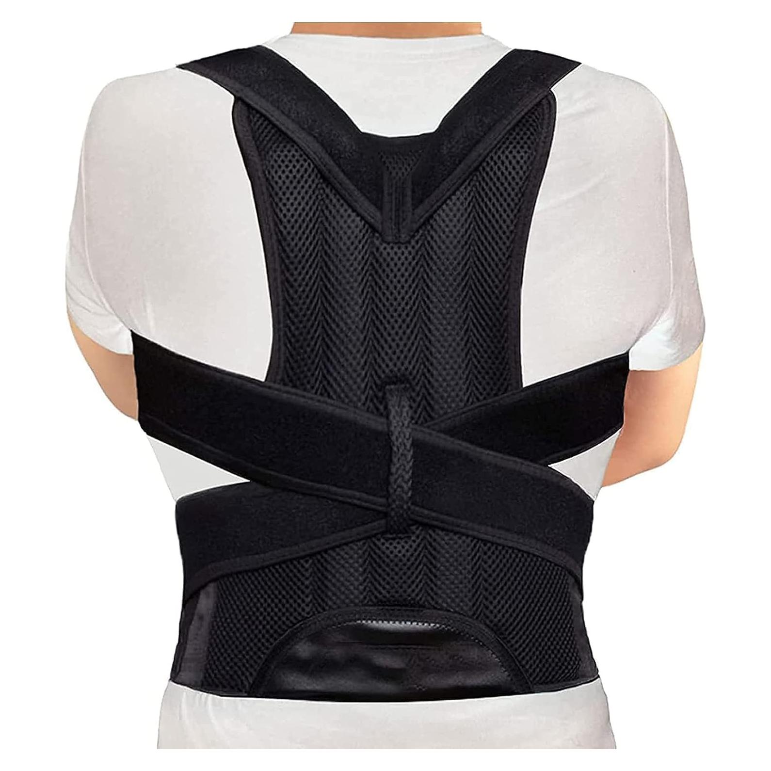 Corrector de Postura Ajustable WONFAST para Hombres y Mujeres XS Negro