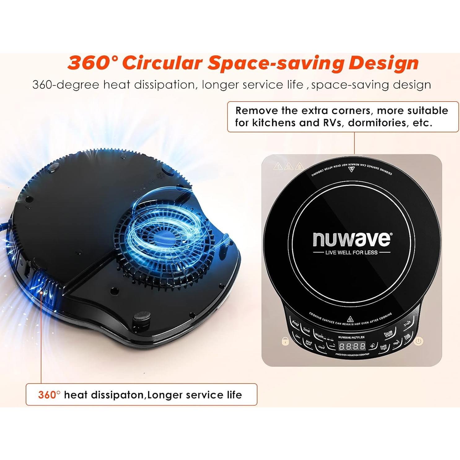 Cocina de Inducción Nuwave PIC Flex 1300W Vidrio Cerámico