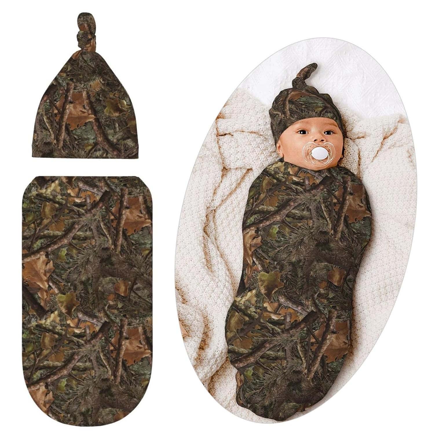 Manta de Envoltura Suave Jarverce Camo para Bebé 0-6 meses