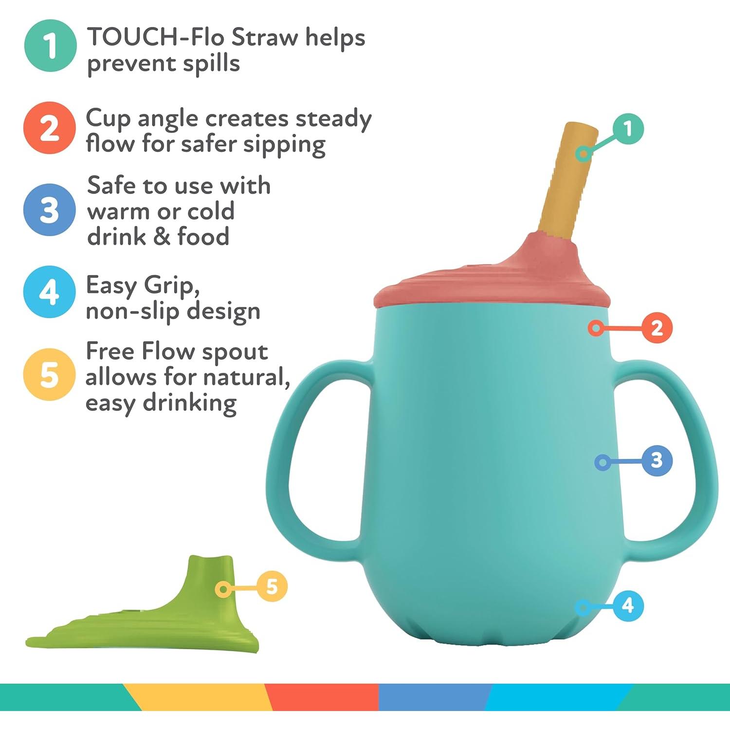 Nuby Set de Tazas de Entrenamiento 3 Etapas 120 mL Azul