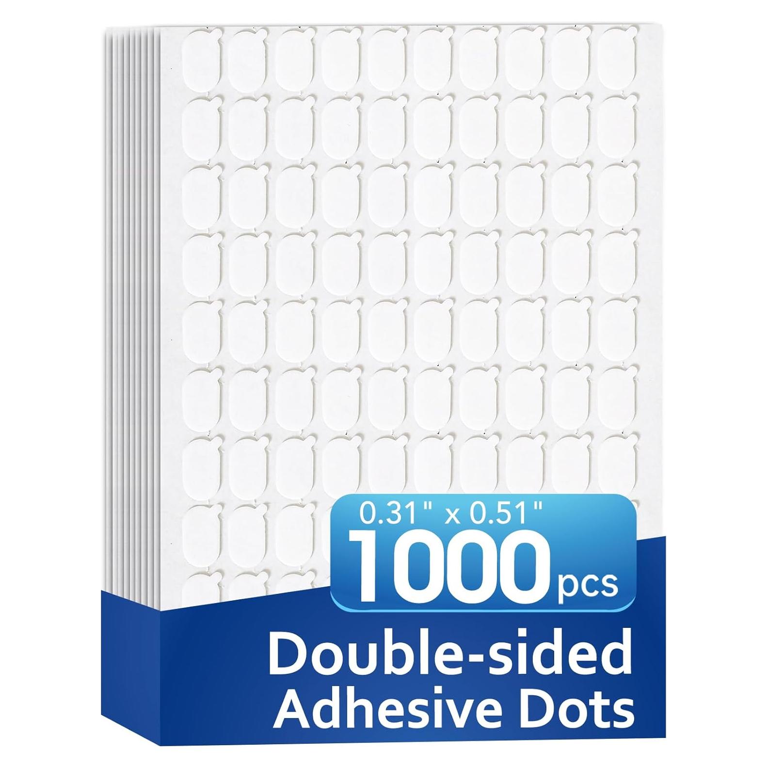 Puntos Adhesivos Doble Cara AROIC 1000 Pcs 0.79x1.29 cm