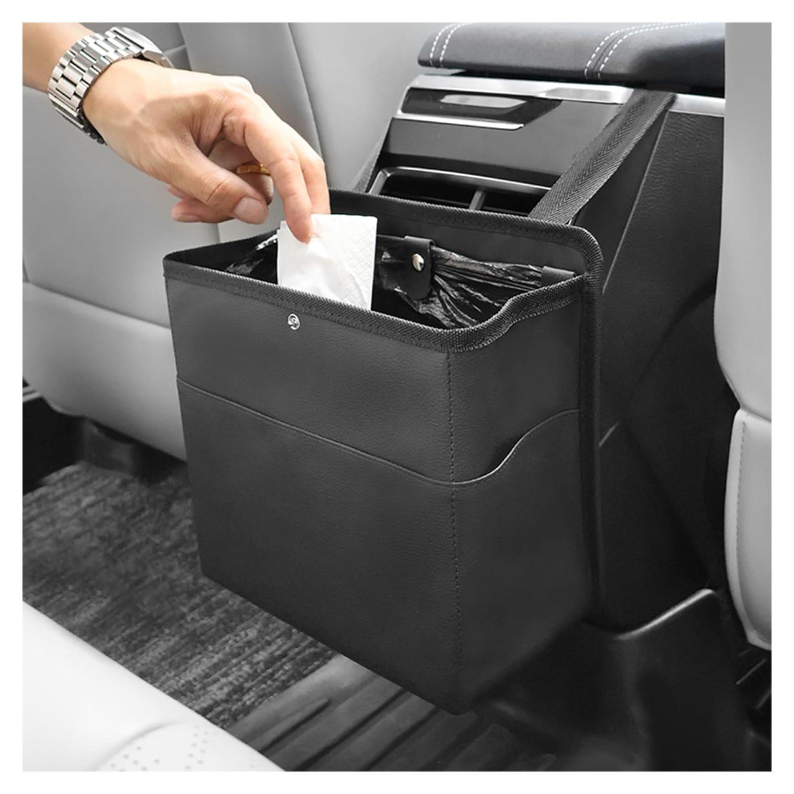 Basurero de Coche Accmor Negro con 60 Bolsas Reutilizables