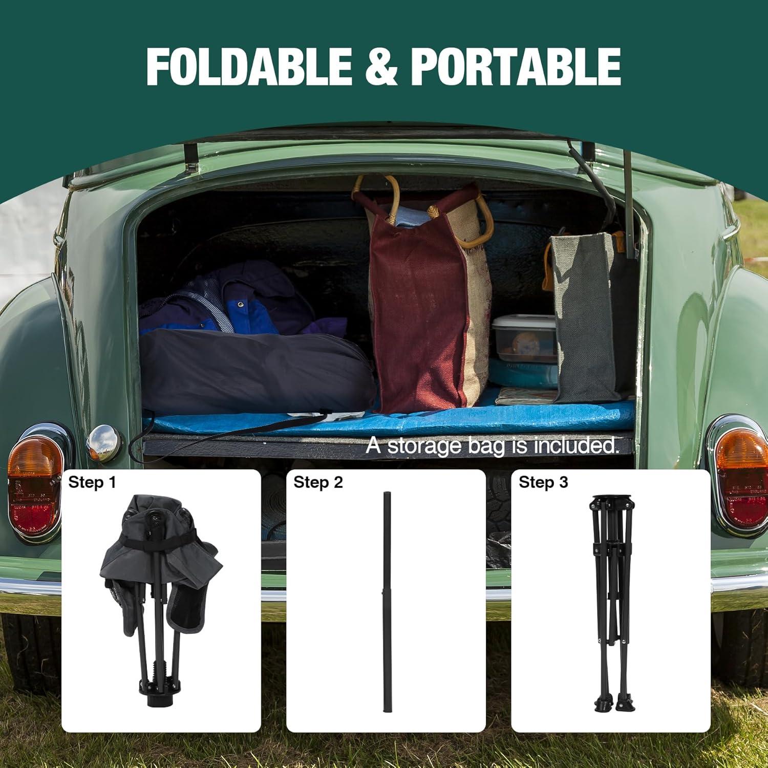 Juego de Sillas Plegables Altas y Mesa Ajustable Stonehomy