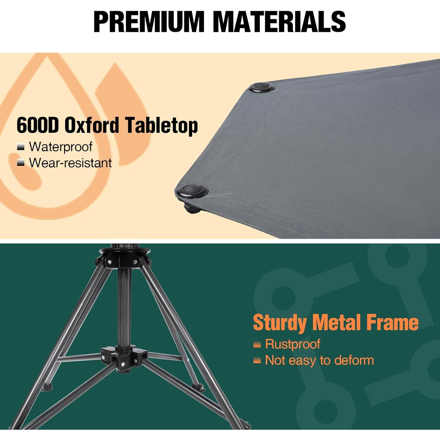 Juego de Sillas Plegables Altas y Mesa Ajustable Stonehomy