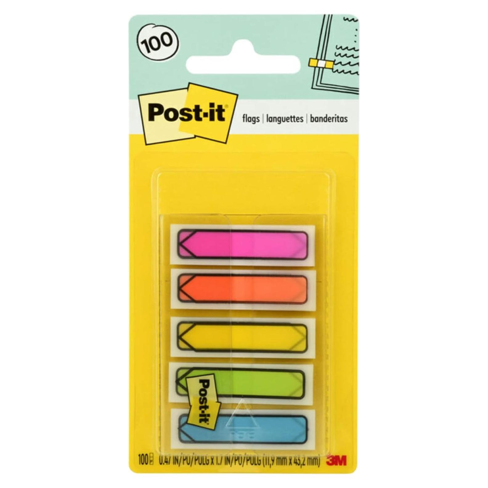 Banderas Post-it Flecha Surtidas 1.19 cm 100 Unidades