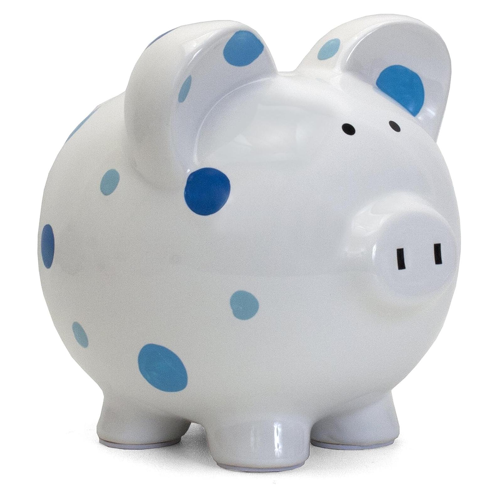 Hucha de Cerámica Lunares Azul Child to Cherish 20.32x17.78cm