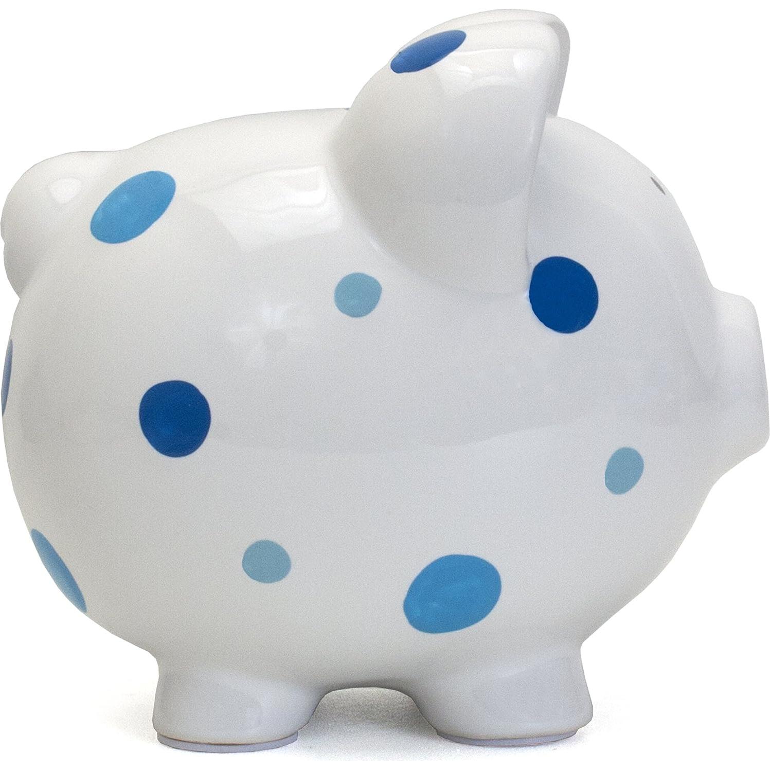 Hucha de Cerámica Lunares Azul Child to Cherish 20.32x17.78cm