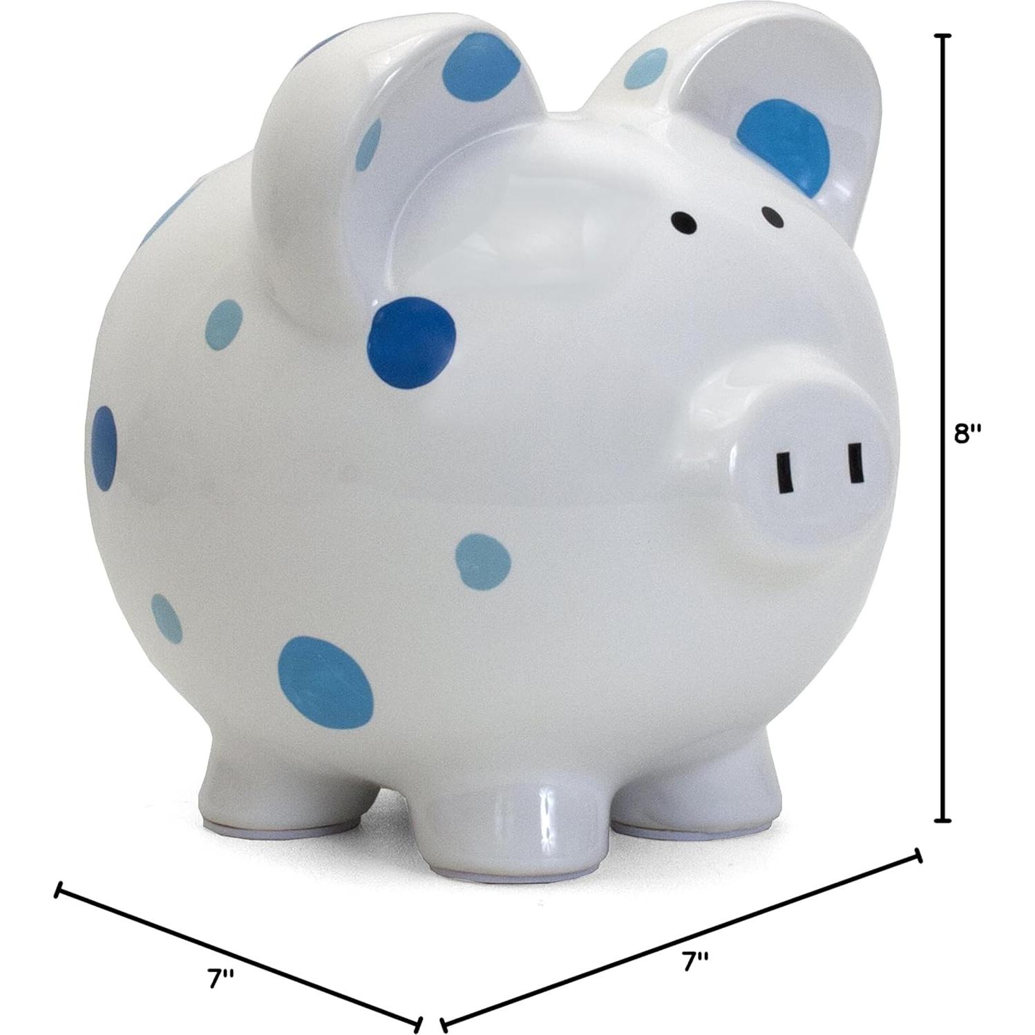 Hucha de Cerámica Lunares Azul Child to Cherish 20.32x17.78cm