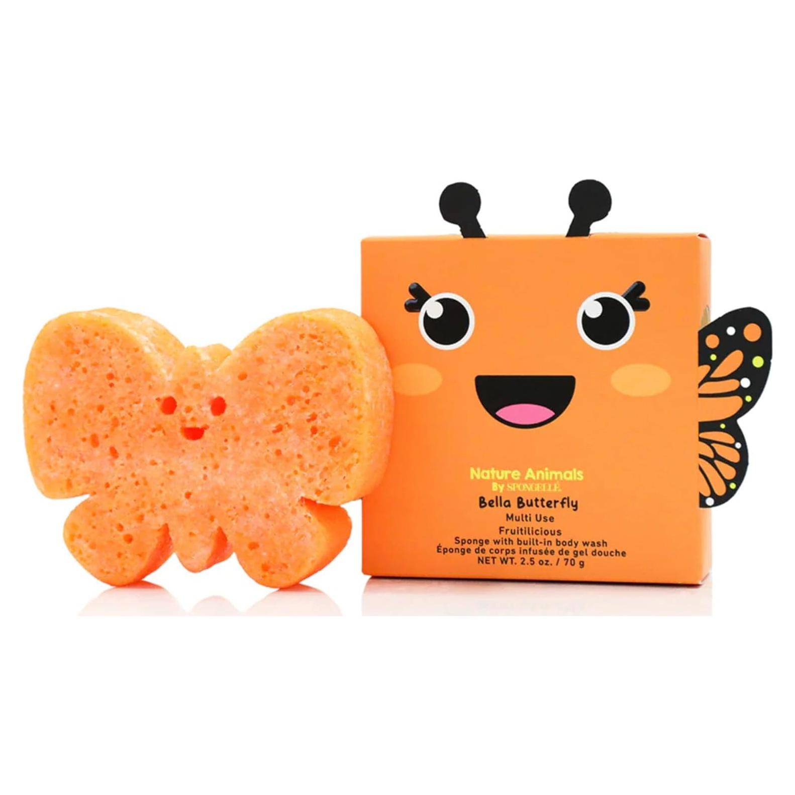 Esponja de Baño Spongelle Naturaleza Animales Bella Mariposa 150g