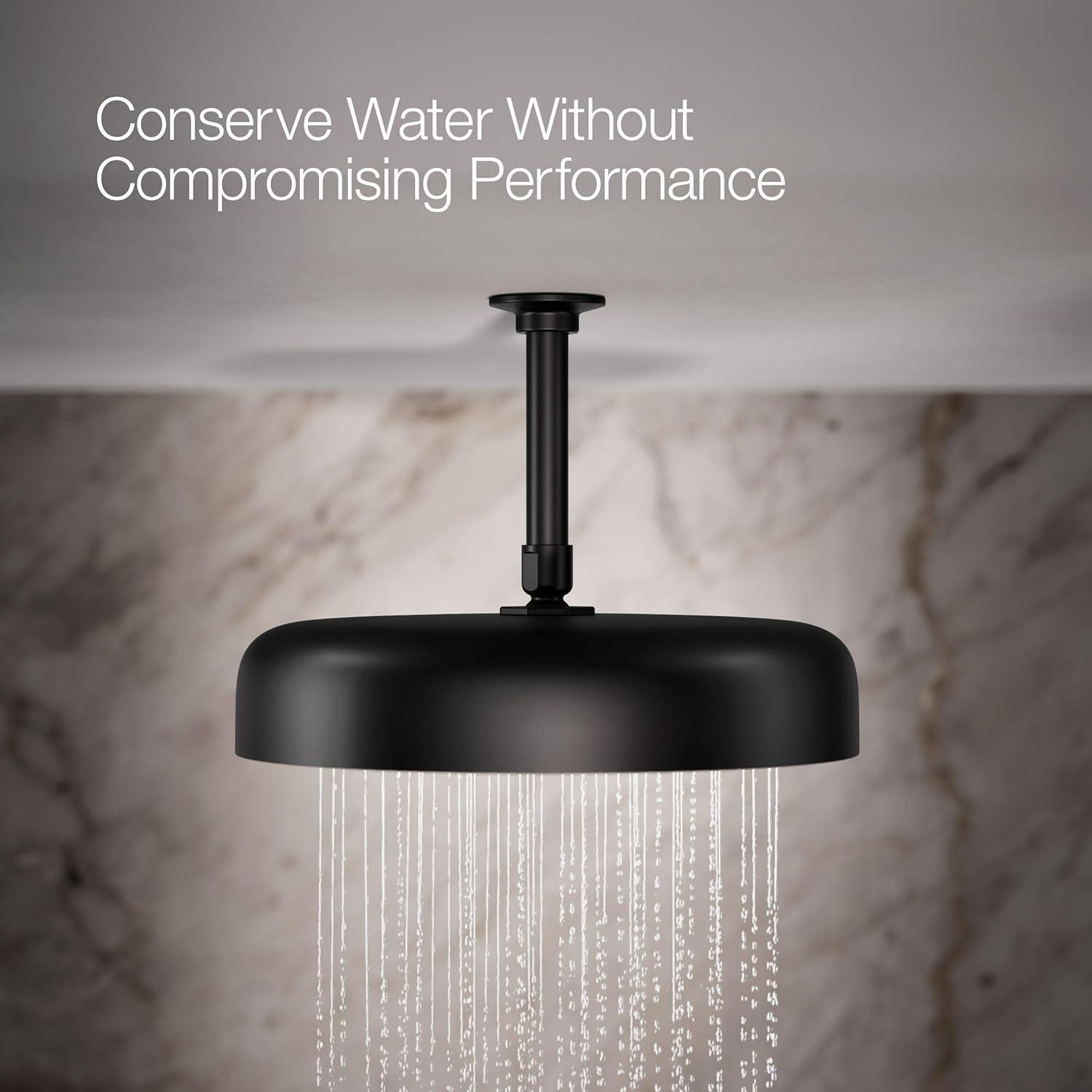 Cabezal de lluvia redondo Kohler 26291-G-BL 30.48 cm Negro mate