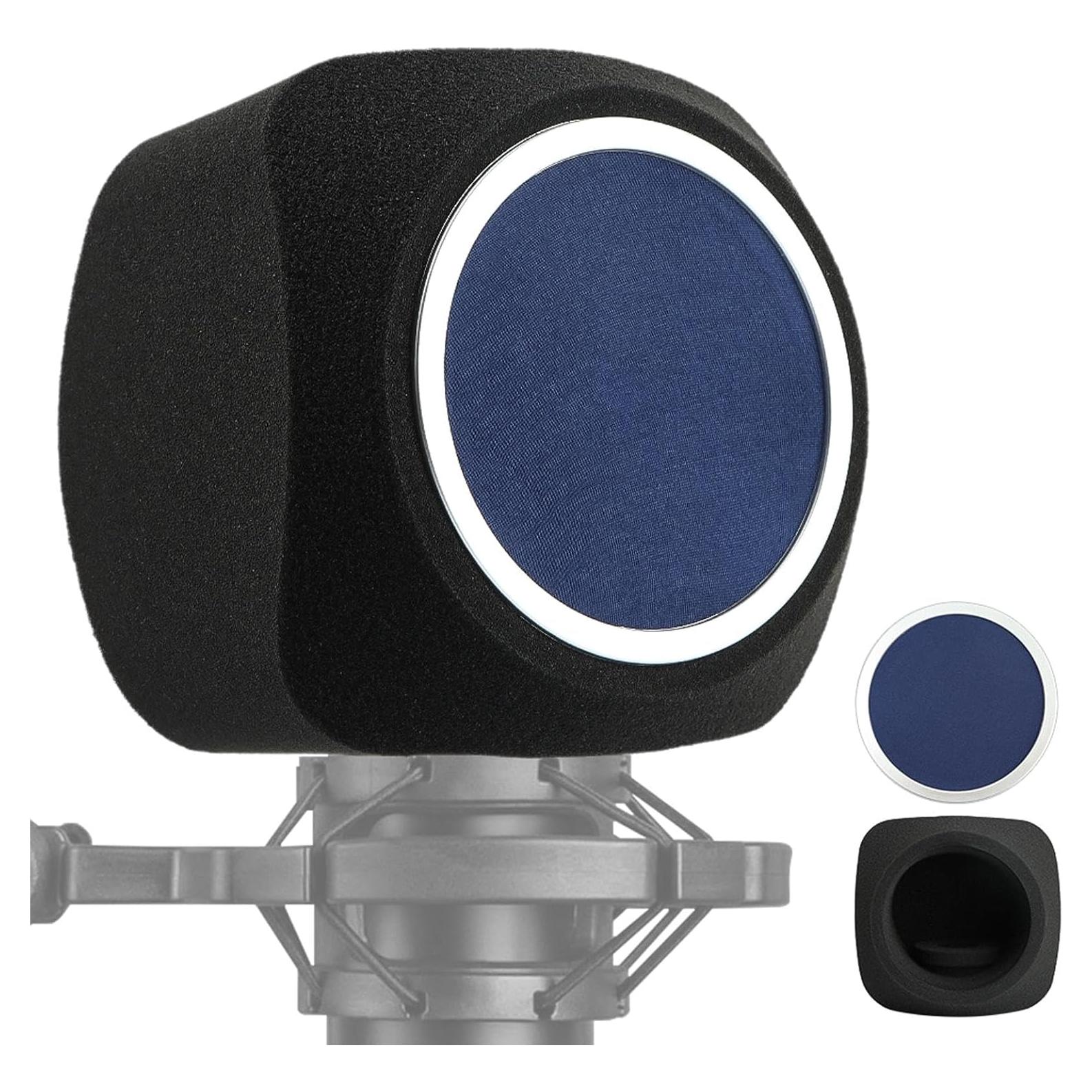 Escudo de Aislamiento para Micrófono Loyanger - Filtro de Ruido Azul