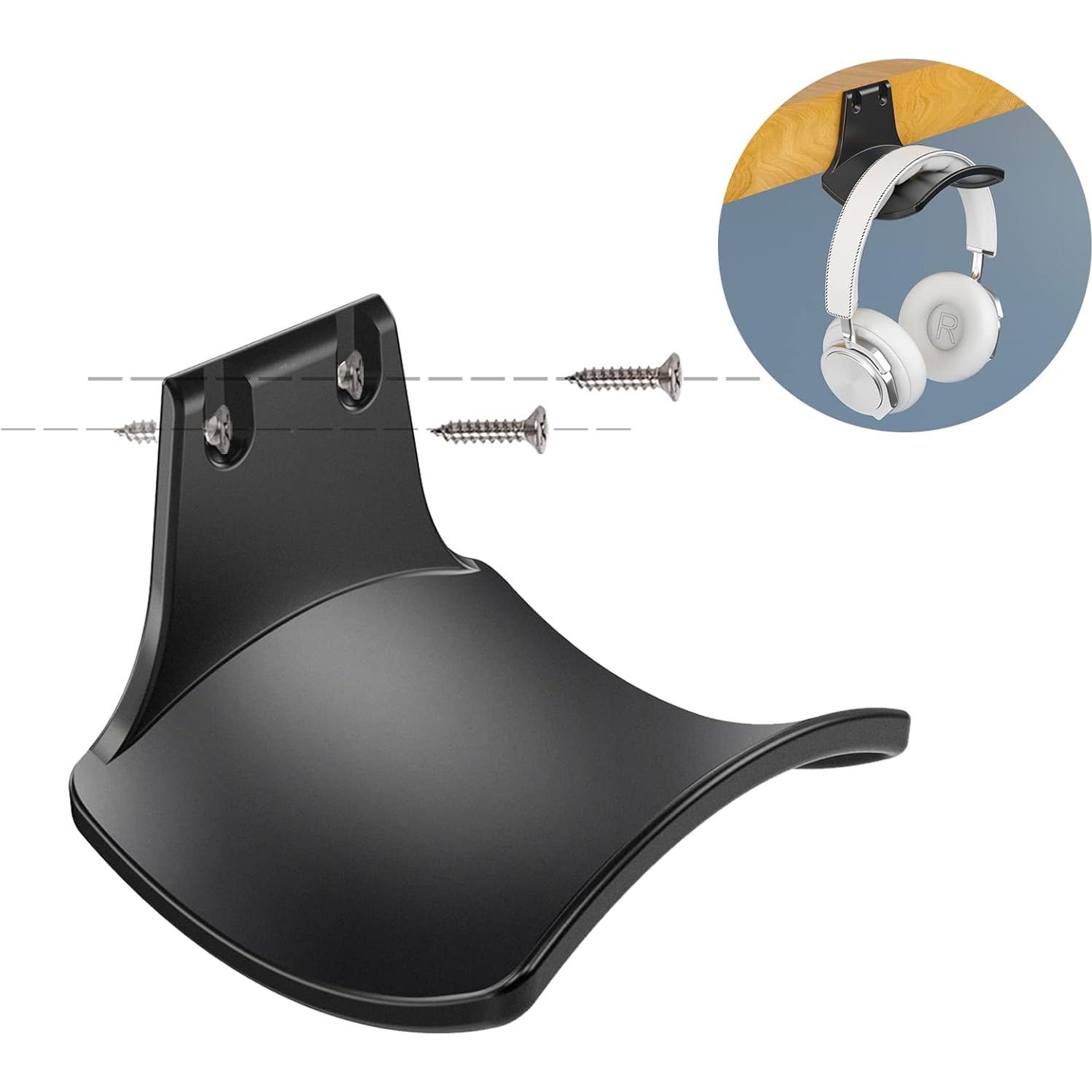 Soporte para Auriculares SIROLISA Negro 2 Pack Montaje en Pared