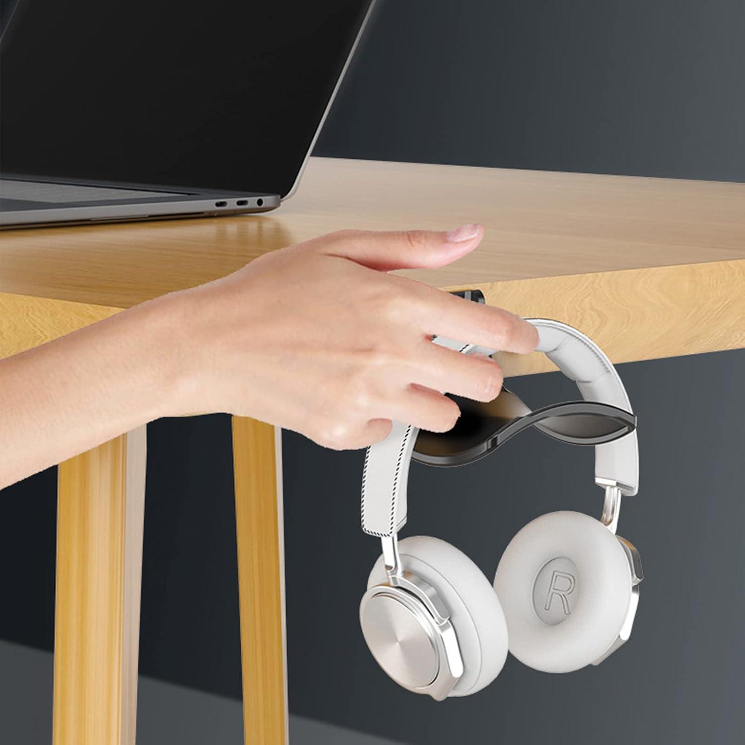 Soporte para Auriculares SIROLISA Negro 2 Pack Montaje en Pared