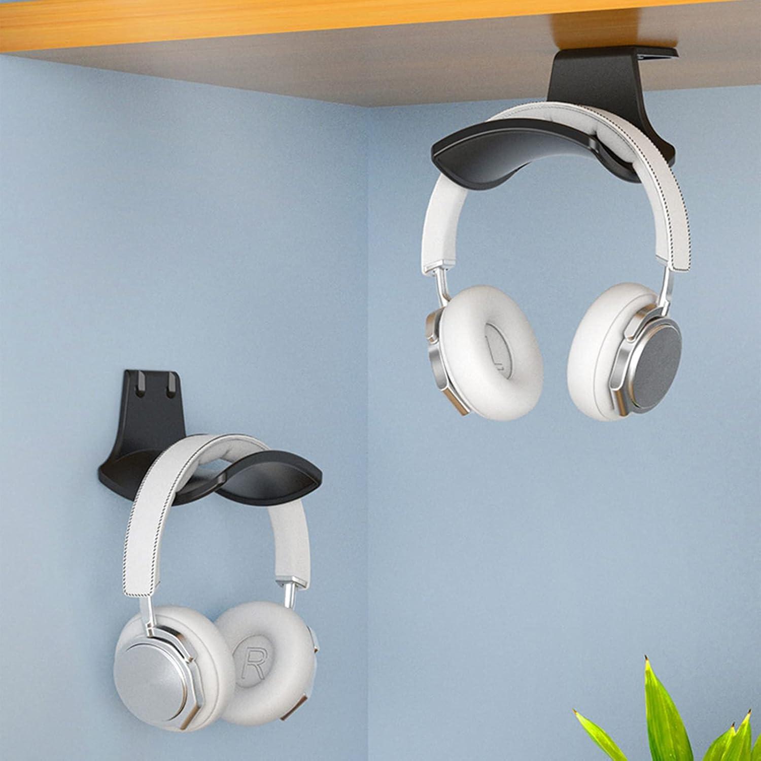 Soporte para Auriculares SIROLISA Negro 2 Pack Montaje en Pared