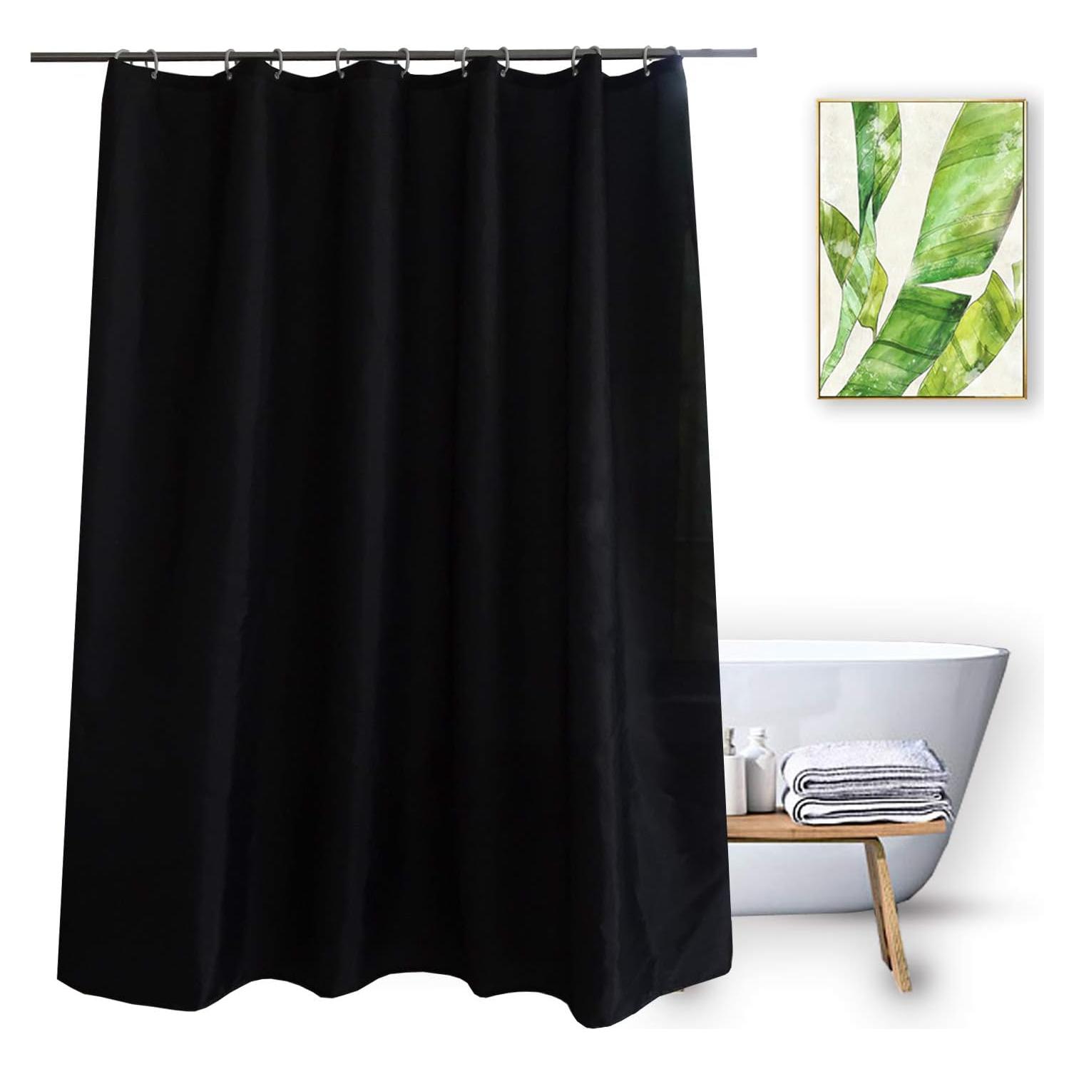 Cortina de Ducha Vosign Negra 180 x 150 cm Repelente al Agua