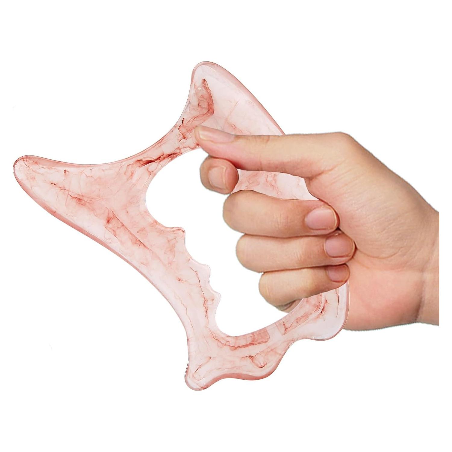 Gua Sha Grande D-Shape iunxkmi para Masaje y Drenaje Linfático