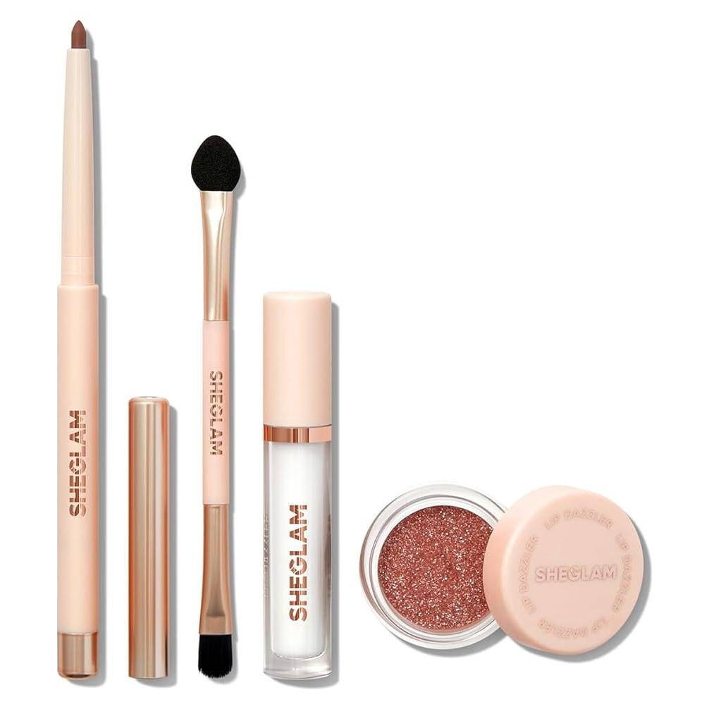 Kit de Brillo Labial SHEGLAM Dazzler 4 en 1 Centro de Escenario