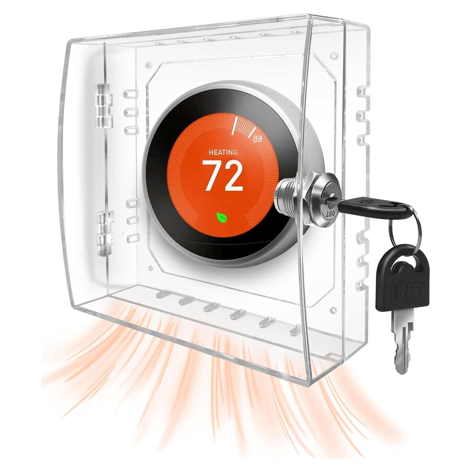 Caja de bloqueo para termostato PILISPARK con llave 12x12x5 cm